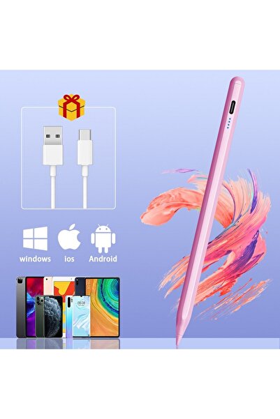 Choice5 Pink Palm Rejection Stylus Pen for iOS Android Tablet Mobile Phone Un...