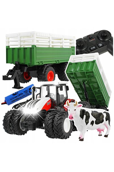 Stator TRACTOR CU TELECOMANDĂ cu LED-uri, MAȘINĂ AGRICOLĂ, REMORCĂ BASCULANTĂ...