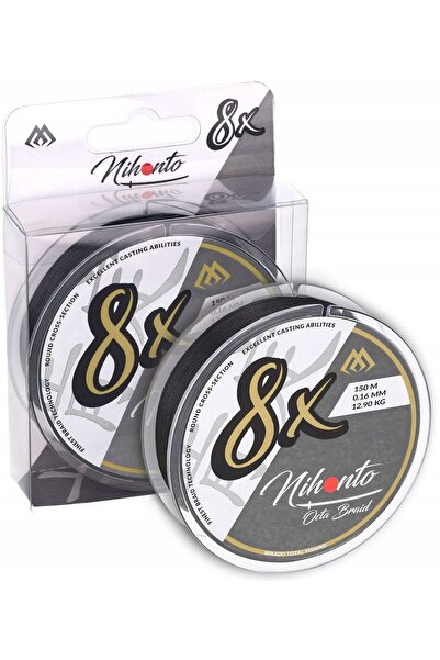 NO BRAND Fir împletit Mikado Nihonto Octa 0,18mm 150m 16,4kg negru 1 buc.