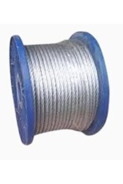 NO BRAND Sârmă de oțel Fi 6mm, împletitură 6x19, zincată, rolă 100m