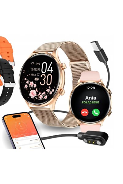 VESS SMARTWATCH DE DAMĂ IMPERMEABIL, CU APELURI, MENIU, + 4 BRĂȚARE