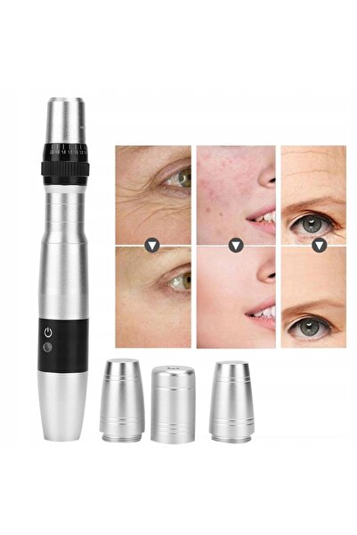 NO BRAND Dermabraziune fără fir Microneedling Mezoterapie + 2 Ace 3 Capete