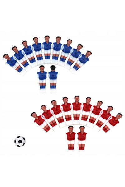 NO BRAND 22 de figurine de fotbal cu personaje de fotbal (roșu+albastru)