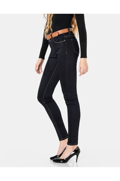 NO BRAND Blugi călduroși căptușiți cu fleece, pantaloni skinny de damă, panta...
