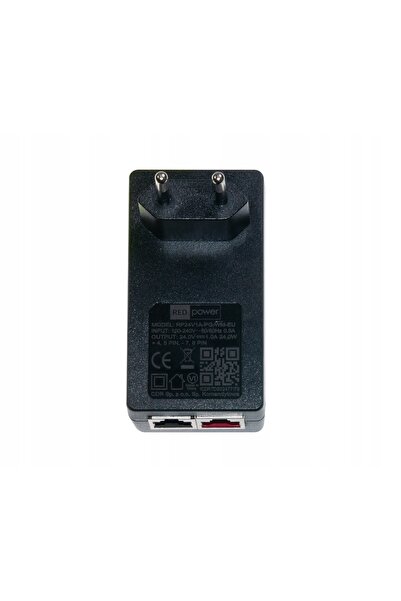 NO BRAND Sursă de alimentare Poe Red Power 24V 1A 24W cu LED Gigabit Ethernet...