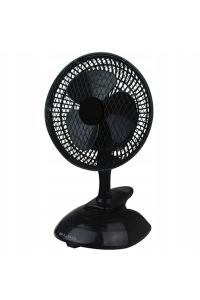 NO BRAND Ventilator de birou 6 "/15cm cu clemă 25W 2 în 1 Negru 44-023