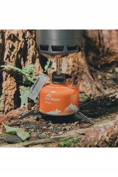 NO BRAND FIRE-MAPLE Suport pentru cartuș de gaz din titan, pentru cenușă