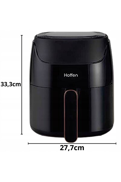 NO BRAND Airfryer 3,8L 1400W Hoffen 8 Programe Negru