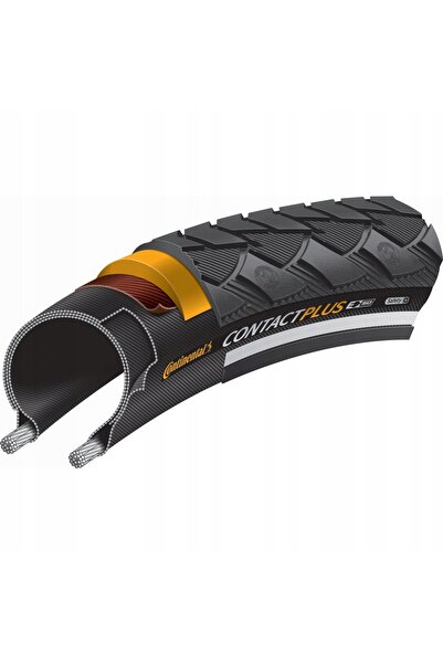 Continental Tire Contact Plus 28x1.60 Negru Refl