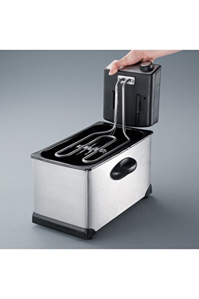 NO BRAND Friteuză Tradițională 3L 2000W Oțel Inoxidabil Severin Fr2431