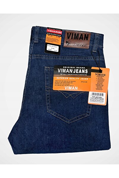 NO BRAND Blugi bleumarin pentru bărbați, croială dreaptă, din denim 23161 W39...