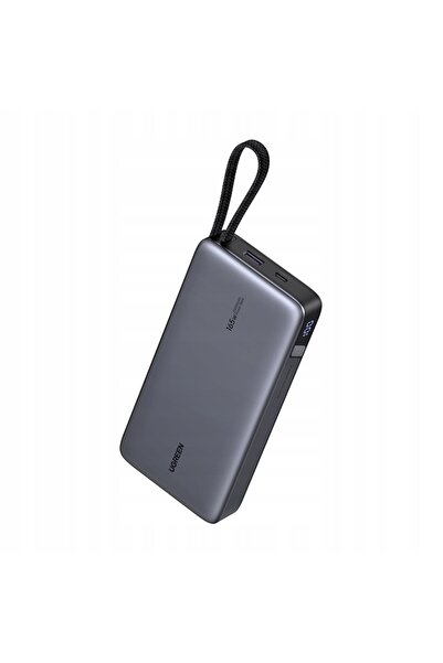 Ugreen PB552 Powerbank 25000mAh 165W USB + USB-C Cablu încorporat Gri