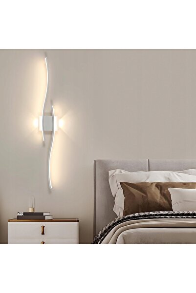 NO BRAND Aplică de perete LED albă modernă pentru hol, living, 4500K, 27W, 89cm