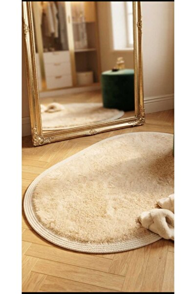 MIRAEDM HOME Premium Halat Detaylı Shagyy Yolluk Kaymaz Taban