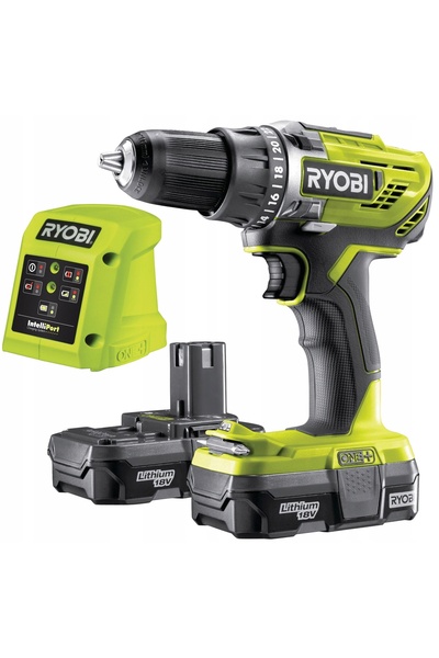 Ryobi Mașină de găurit și înșurubat cu percuție ONE+ R18PD3-220S, 2 acumulato...