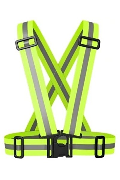 NO BRAND Vestă reflectorizantă pentru bicicletă, galbenă, vestă de avertizare...