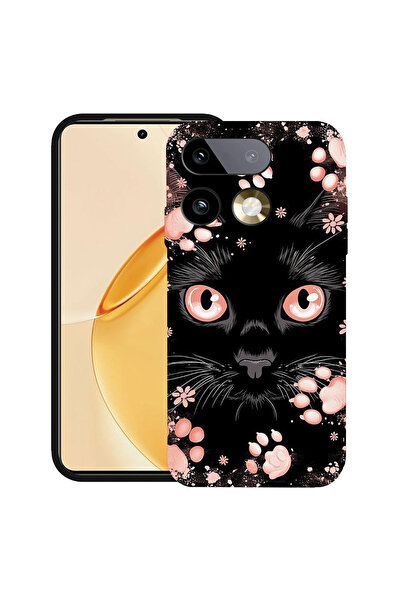 bestcase ®   Husă TPU Ultra Subțire pentru Realme 16 Pro 5G, Pisică Neagră, 3...