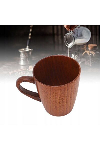 NO BRAND Robiony cană de cafea din lemn kuksa