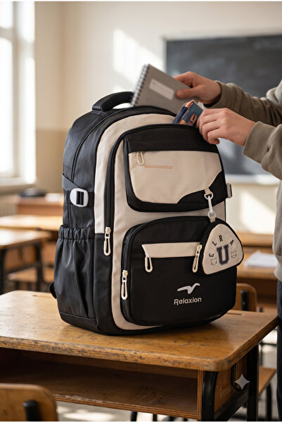 Relaxion Unisex School Backpack Travel Camping Daily Student Backpack School ...