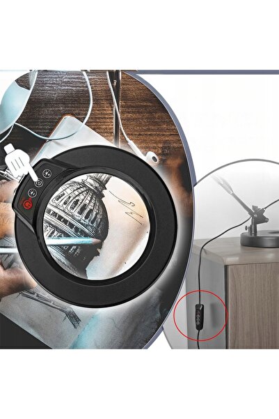 NO BRAND Lampă LED cu lupă, lupă cosmetică, lampă de birou, lumină pentru desen