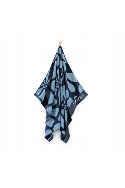 NO BRAND Prosop de plajă mare din bumbac egiptean 100x160 cu flori albastre
