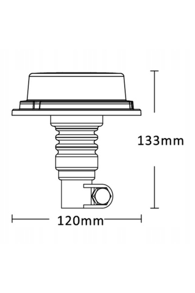 NO BRAND 12V/24V LED SMD Lumină de avertizare tip cocoș + Suport