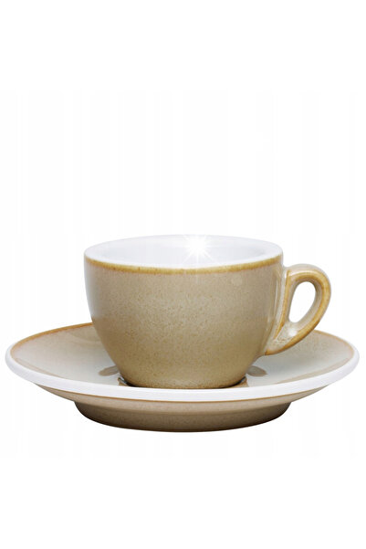 NO BRAND Ceașcă de espresso cu farfurioară 0,05 L Bej Cilio