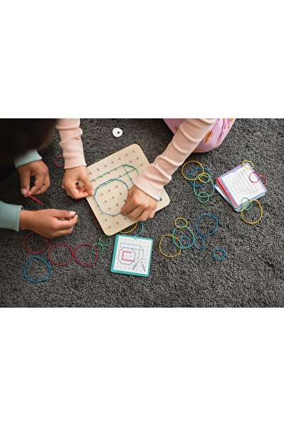 NO BRAND Placă manipulativă din lemn Geoplan BS Toys