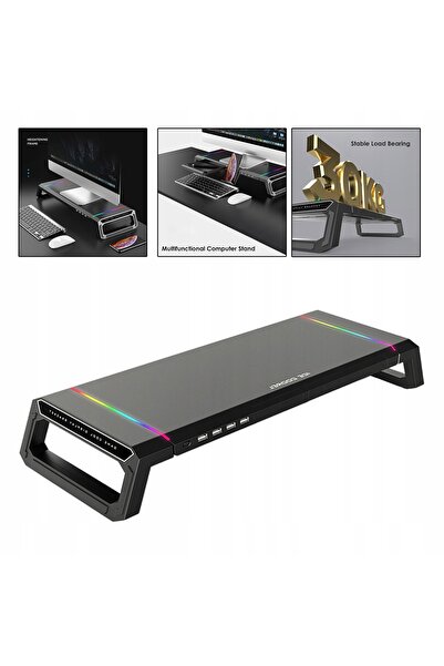 NO BRAND Suport monitor laptop Hub USB Extensie USB-C Iluminare RGB