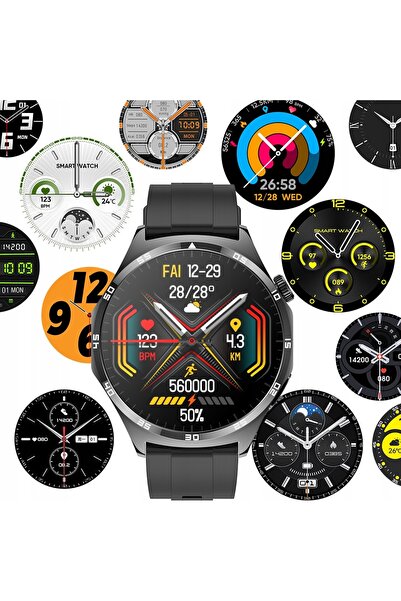 NO BRAND Smartwatch JG Smart JGR-JS300 48 mm Bluetooth IP67 negru