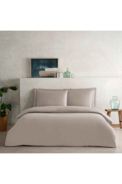 Linens X TENCEL™ Lyocell Çift Kişilik Nevresim Kılıfı Vizon