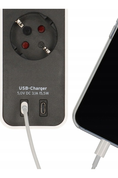 Brennenstuhl Prelungitor Ecolor 4 prize + 2x USB-C 1,5m 3500W
