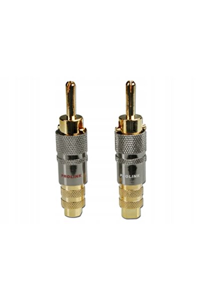 NO BRAND Mufă jack banană aurie Prolink TBC 050 pereche
