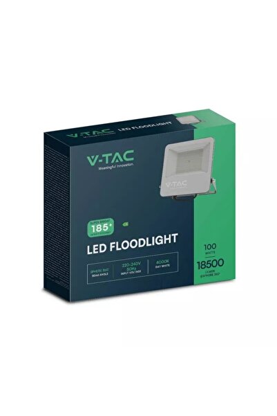 NO BRAND Proiector LED 100W 185Lm/W 18500Lm 4000K Ip65 Negru V-Tac Vt-44105