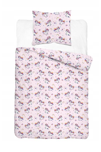 NO BRAND Lenjerie de pat din bumbac pentru copii 140X200 Xoxo 5708A Unicorni