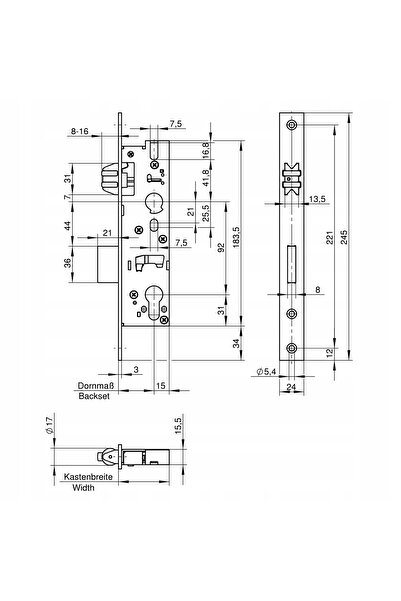 NO BRAND Rolă de blocare Wilka 1452 92/35 Oțel Inox 24X245Xu6