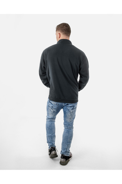NO BRAND Hanorac sport casual din bumbac cu fermoar, mărime mare, pentru bărb...