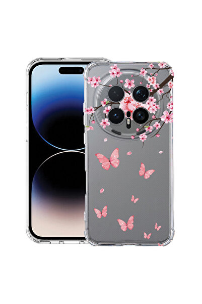 bestcase ®   Husă Antișoc pentru Honor Magic 8 Pro, Floare de cireș roz și fl...