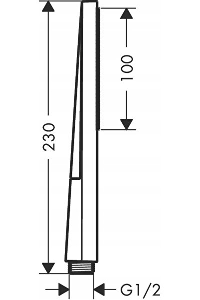 Hansgrohe Pulsify E Pară de duș 100 1 jet EcoSmart, Slim 24321670