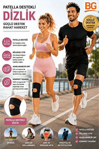 bgvibe Athlete knee brace adjustable patella support knee pad cross ligament ...