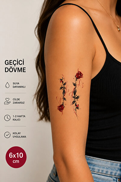 Barly Gül Mini Geçici Dövme Tattoo