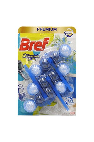Bref Toilet Air Freshener, Bref, Color Aktiv Balls 3 X 50 g Milennials