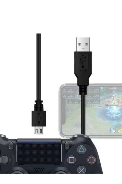 KAYAN كابل شحن USB لوحدة تحكم PS4 بطول 1.5 متر، شحن سريع، سلك بديل متين لملحق...