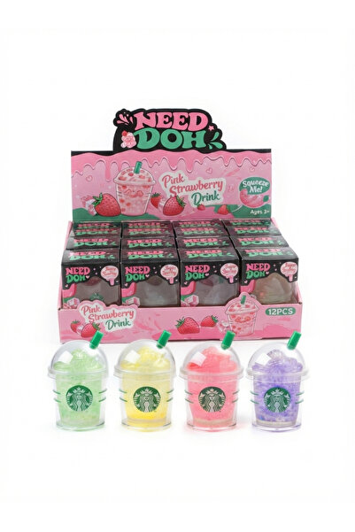 Generic Brand Need Doh Boba Drink Cup Squishy 1PC | Green Yellow Pink Purple ...