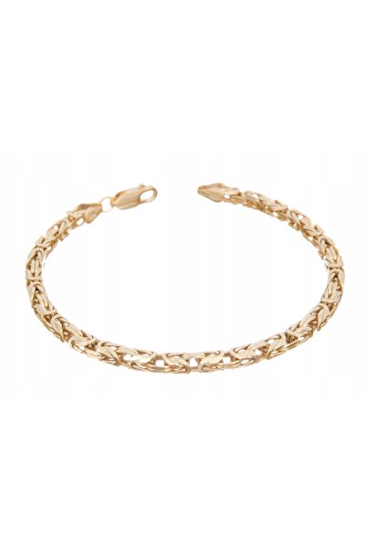 NO BRAND Brățară byzantină regală din argint, 20 cm, 3,5 mm, Italia, cadou