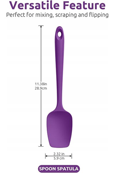 NO BRAND Set de spatule din silicon, 3 piese, rezistente la temperaturi de pâ...