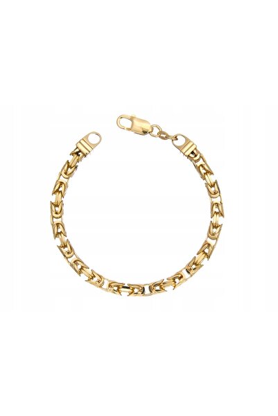 NO BRAND Brățară de argint tip byzantin rege 19cm 4.3mm Italia cadou