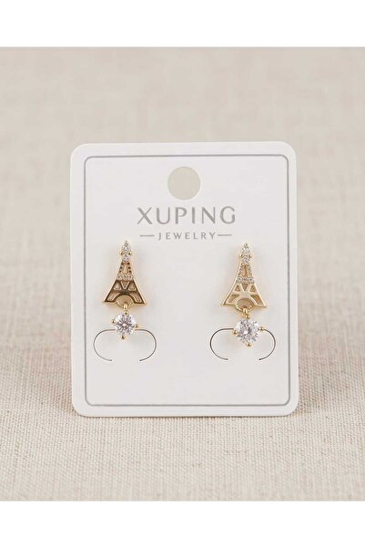 XUPING JEWELRY أقراط أنيقة مرصعة بحجر الزركون بتفاصيل متقنة