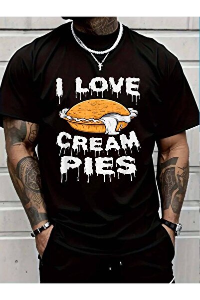 799 100% Cotton I Love Cream Pies T-Shirt Men's Women's Vintage Summer Vacati...