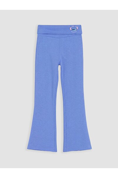 LC Waikiki Lcw Kids Blue Stitch Printed Soft Touch Girls' Spanish Leggings